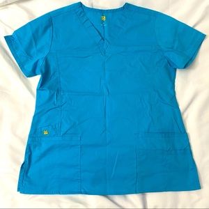 WonderWink Teal Scrub Top MEDIUM